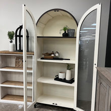 Load image into Gallery viewer, 4802 - arched white wheat cabinet
