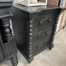 Load image into Gallery viewer, 4836 - 3 drawer nightstand set black
