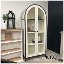 Load image into Gallery viewer, 4802 - arched white wheat cabinet
