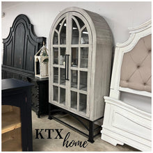 Load image into Gallery viewer, 4904 -  two door arched cabinet gray
