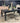 4944 - 7' black turned leg table