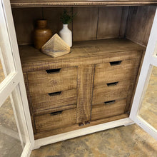 Load image into Gallery viewer, 4946 - arched top vitrine with dwrs white wheat
