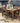 5025 - 7' dark stain dining table