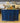5038 - 4 door 3 drawer console blue gold