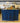 5038 - 4 door 3 drawer console blue gold