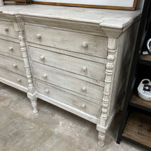 Load image into Gallery viewer, 4747 - 8 drawer dresser white wheat

