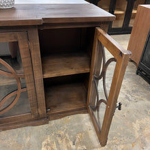 Load image into Gallery viewer, 4837 - 4 door circle console dark stain
