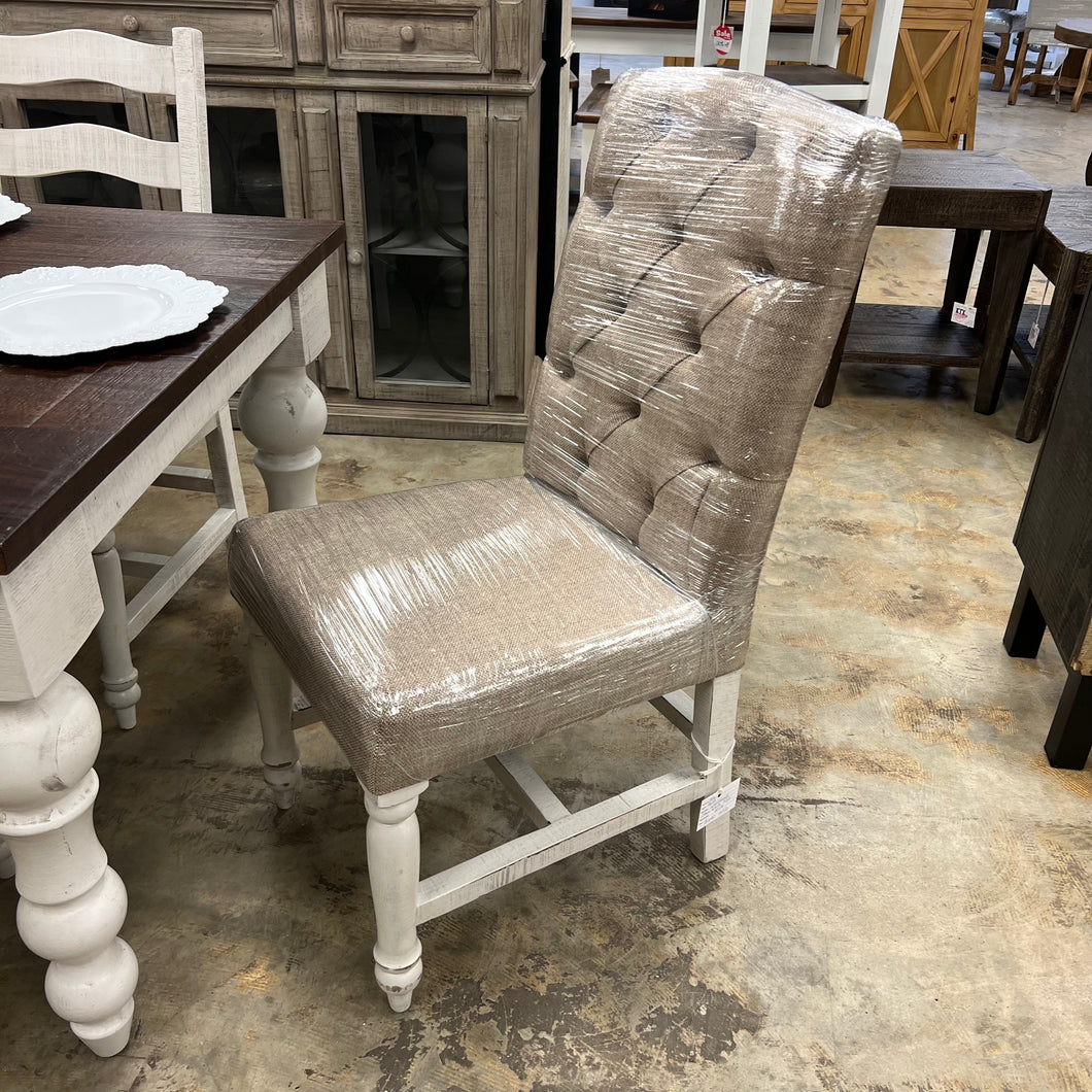 4659 - upholstered chair wood legs set/2