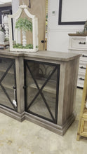 Load and play video in Gallery viewer, 4680 - three iron door console gray sand
