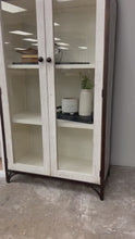 Load and play video in Gallery viewer, 4802 - arched white wheat cabinet
