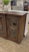 Load and play video in Gallery viewer, 4837 - 4 door circle console dark stain
