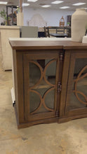 Load and play video in Gallery viewer, 4837 - 4 door circle console dark stain
