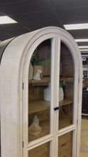 Load and play video in Gallery viewer, 4946 - arched top vitrine with dwrs white wheat
