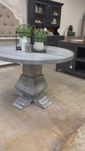 Load and play video in Gallery viewer, 4857 - 48&quot; pedestal table dark gray
